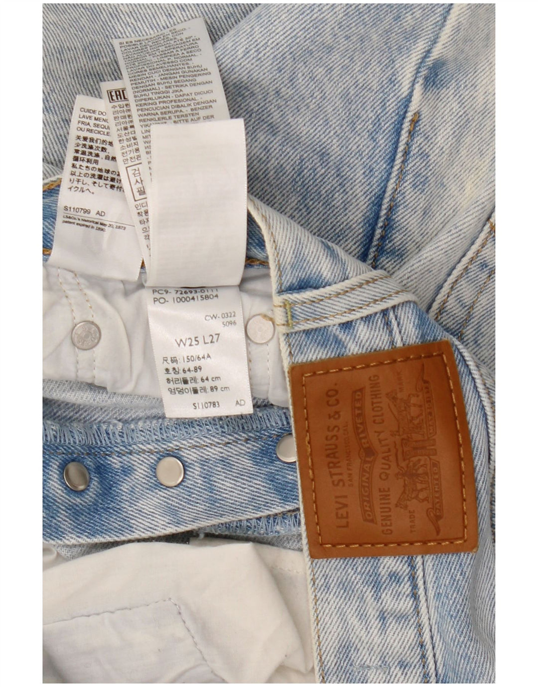 Levi's Damen Loose Jeans W25 L27 Blaue Baumwolle