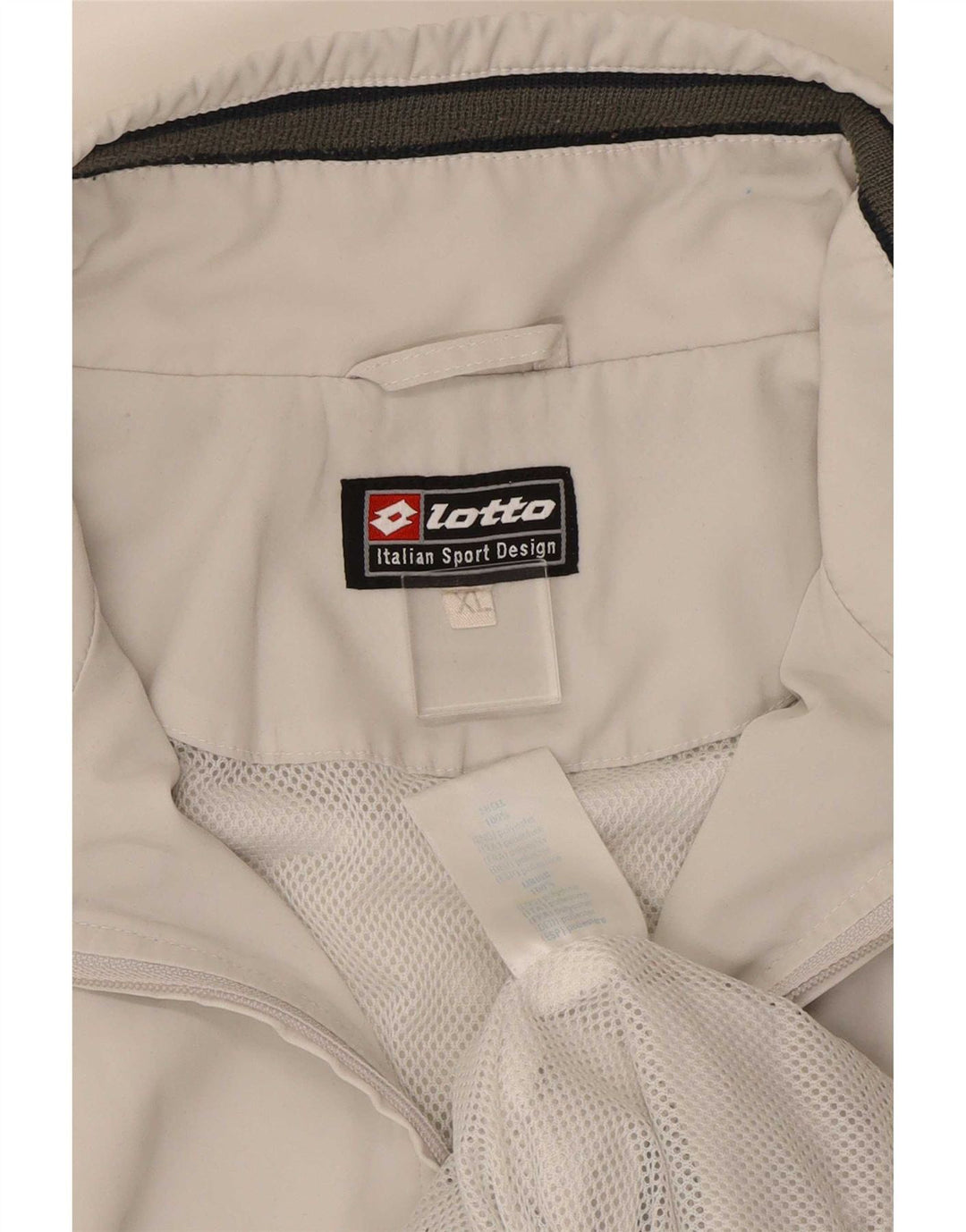 Lotto Herren-Trainingsanzug-Oberteil, Jacke, XL, weiß gestreift, Polyester