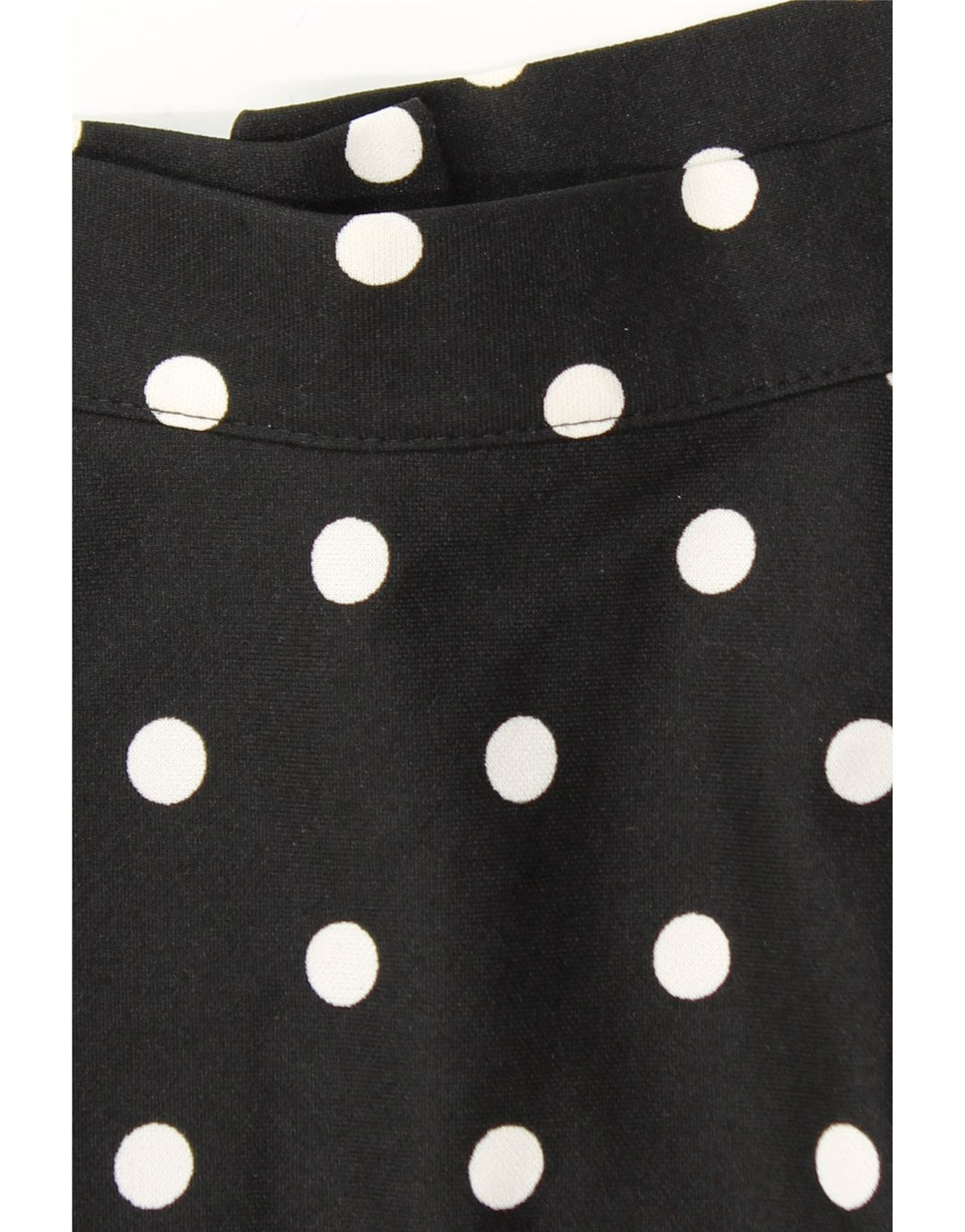VINTAGE Womens A-Line Skirt W30 Medium Black Polka Dot