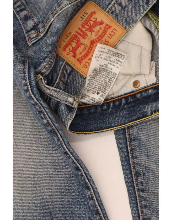 Levi's Herren 511 Slim Jeans W31 L32 Blaue Baumwolle