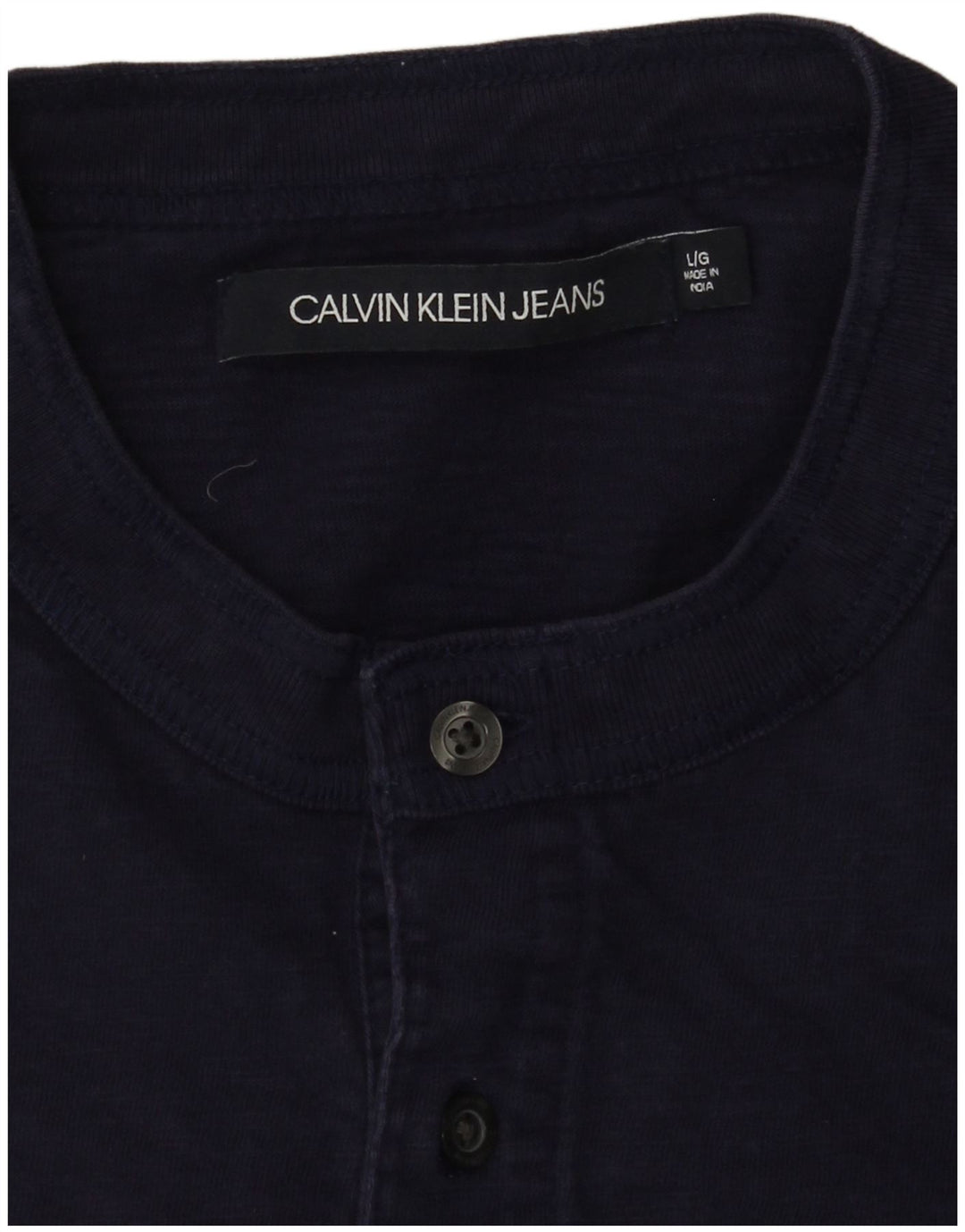 Calvin Klein Jeans Herren T-Shirt Top Large Marineblau