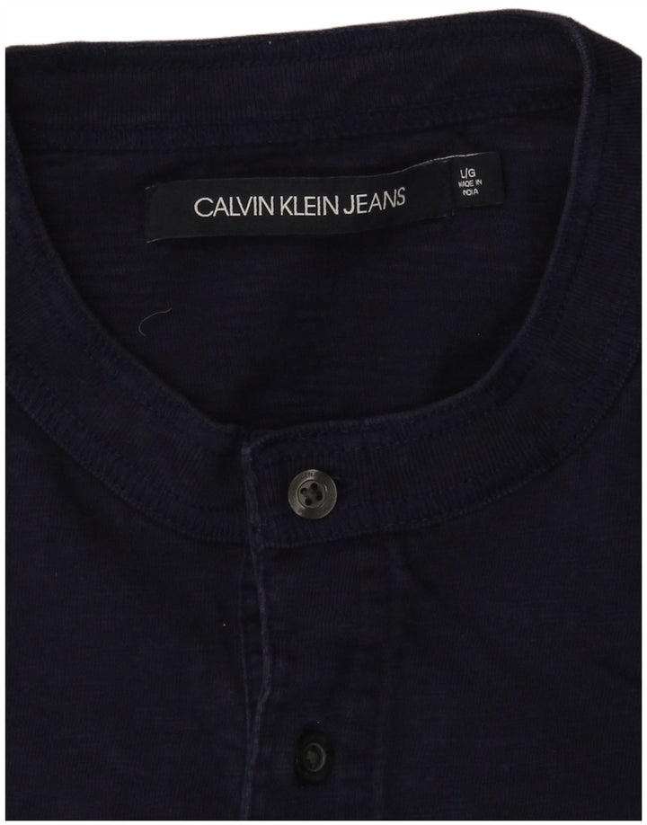 Calvin Klein Jeans Herren T-Shirt Top Large Marineblau