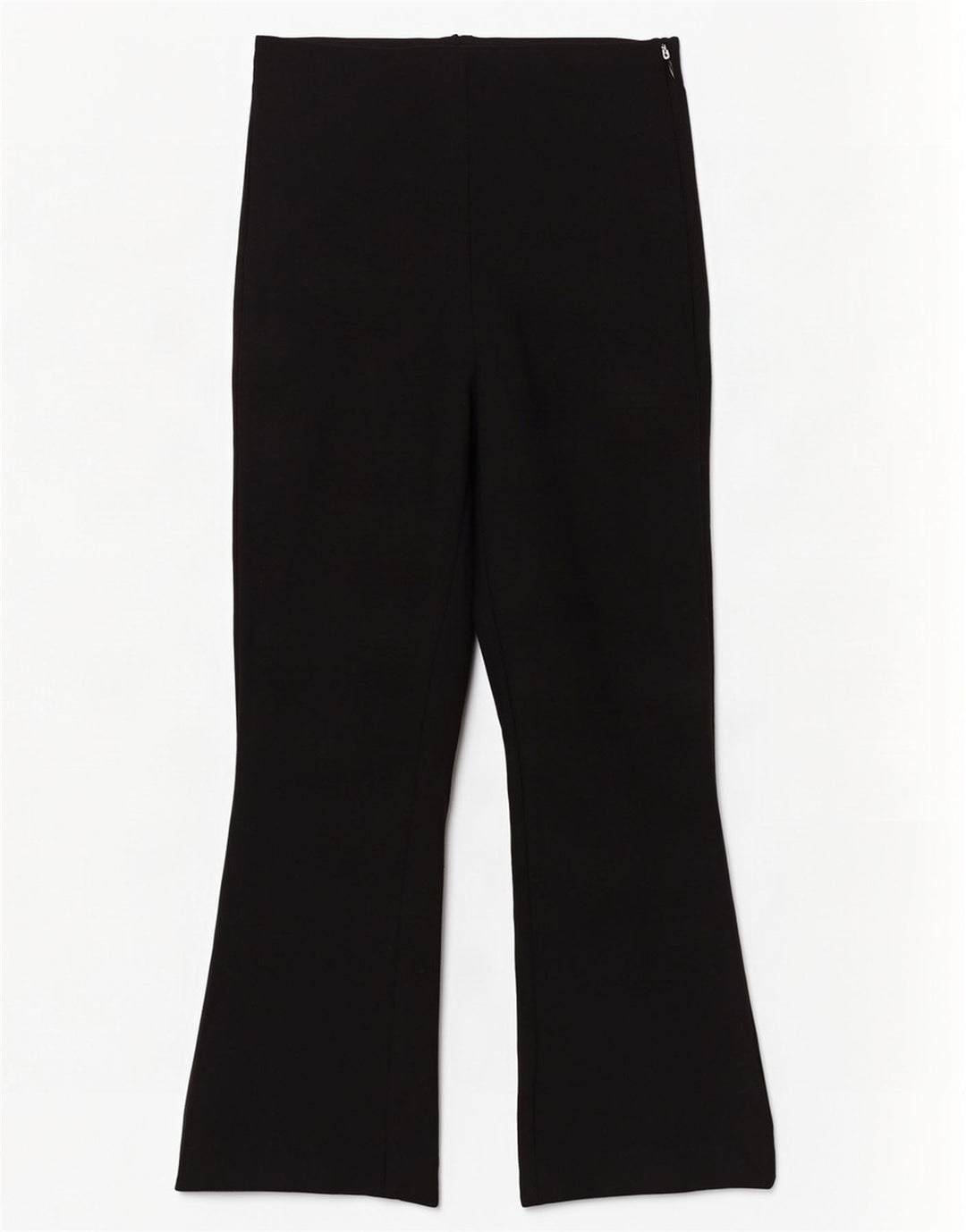 Zara Damen Bootcut-Hose mit kurzem Schnitt, Größe S, W26, L26, schwarze Viskose
