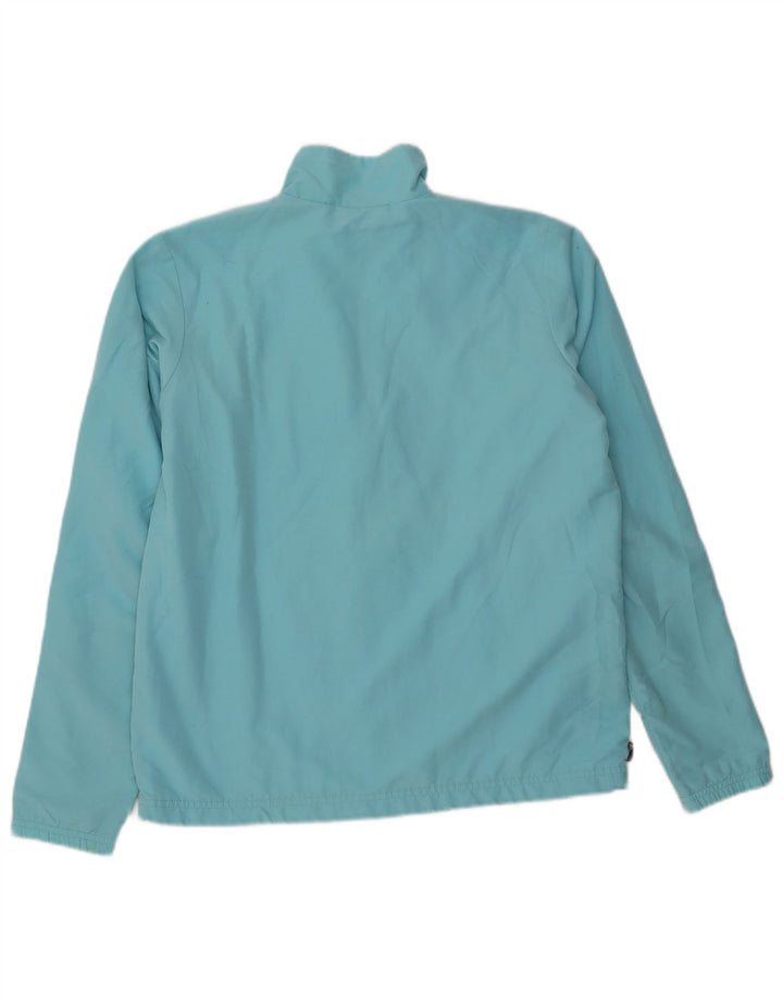 Adidas Damen Trainingsanzug Top Jacke UK 14 Large Blau Polyester