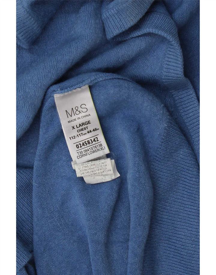 Marks & Spencer Herren Weste Tank Top XL Blau Acryl