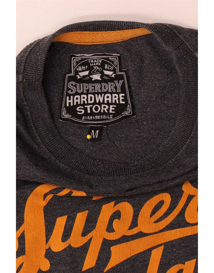 Superdry Herren Grafik-T-Shirt-Oberteil aus mittelgrauer Baumwolle