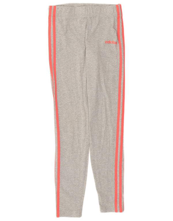 Adidas Mädchen-Leggings, 13–14 Jahre, graue Baumwolle