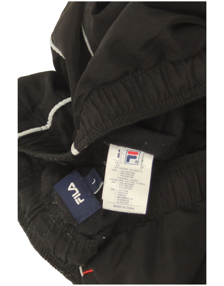Fila Herren-Trainingshose, Jogginghose, groß, schwarzes Polyester