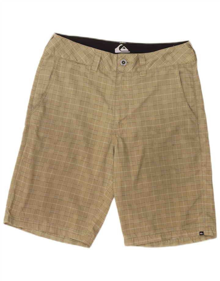 Quiksilver Herren Thavar Chino Shorts W31 Mittelbeige kariertes Polyester