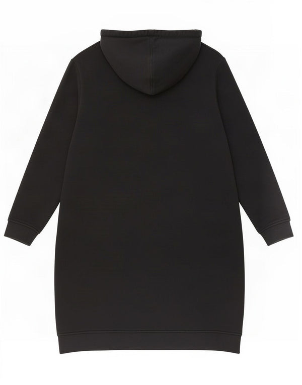 Marks & Spencer Damen Langarm-Kapuzenkleid UK 18 XL Schwarz Baumwolle