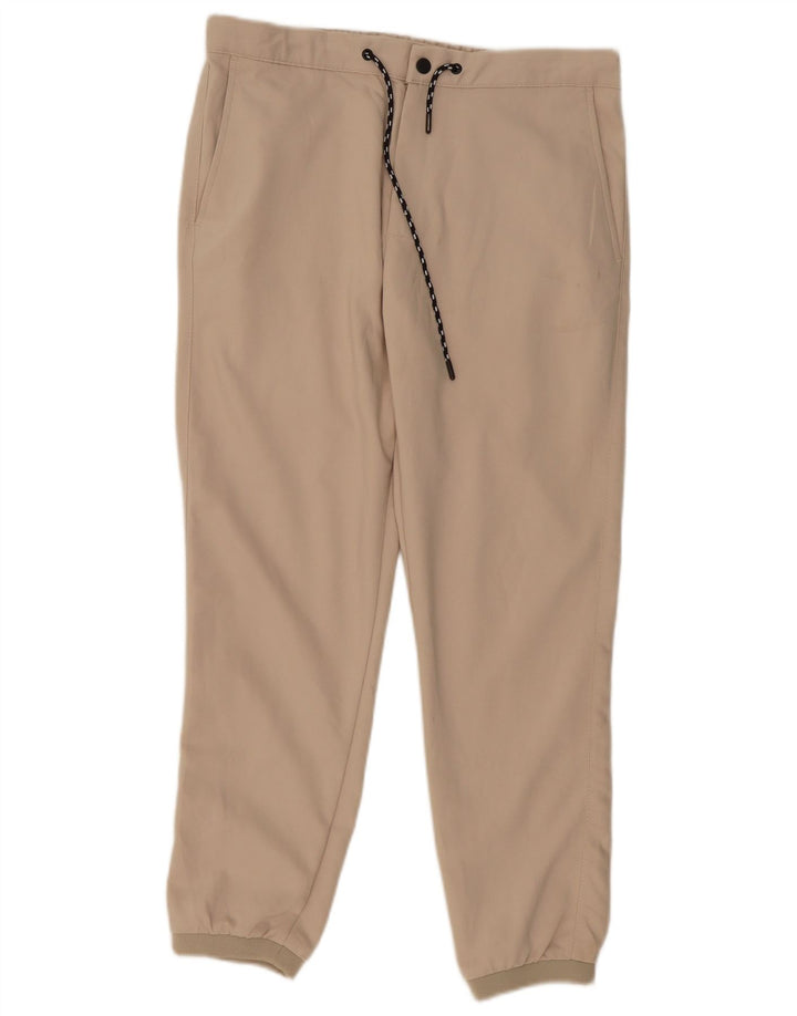 ZARA Herren Jogger-Chino-Hose, mittelgroß, W32, L28, beige, Polyester
