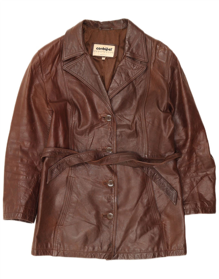 Conbipel Damen Lederjacke IT 42 Mittelbraunes Leder