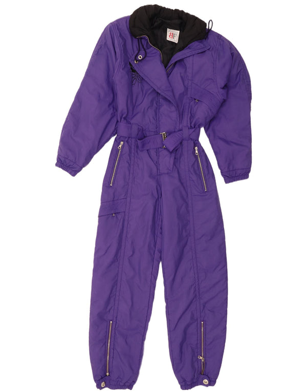 Belfe Ski-Overall für Damen, UK 12, mittellila, geblümtes Nylon