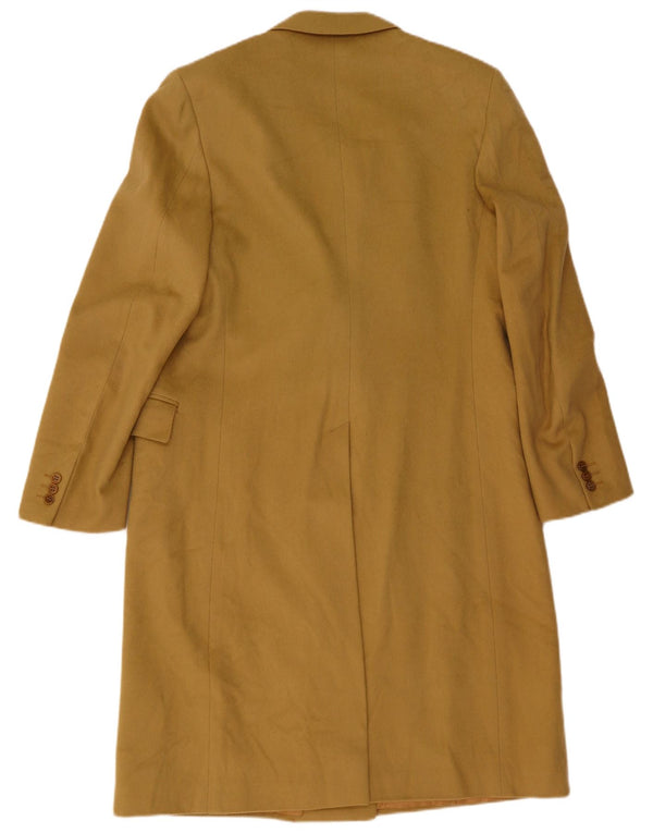 Vintage Damen Zweireihiger Mantel UK 14 Medium Khaki Wolle