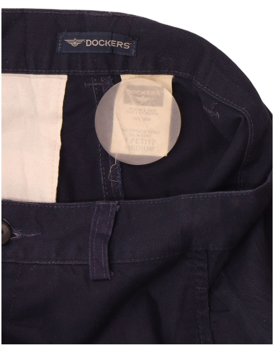 DOCKERS Damen-Chinohose mit hoher Taille, US 4, Größe S, W26, L26, Marineblau