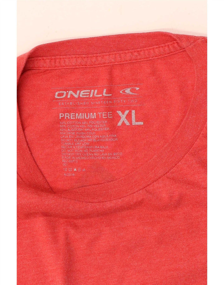 O'Neill Herren Grafik-T-Shirt-Oberteil XL aus roter Baumwolle