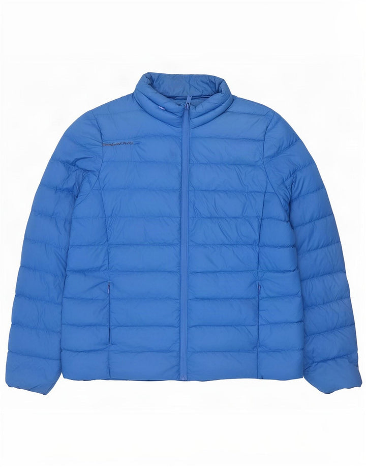 Marks & Spencer Damen Wattierte Jacke UK 14 Large Blau Polyamid