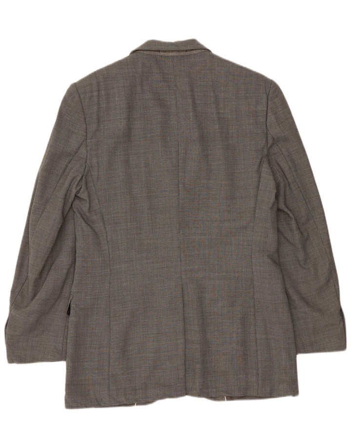 Hugo Boss Herren-Blazer mit 3 Knöpfen, EU 50, große graue Wolle