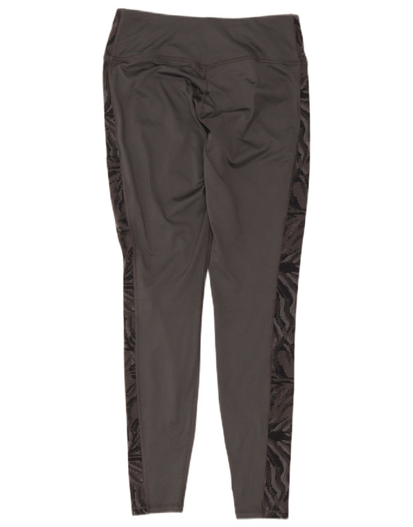 Asics Damen Leggings UK 14 Mittelgraues Polyester mit Tiermuster