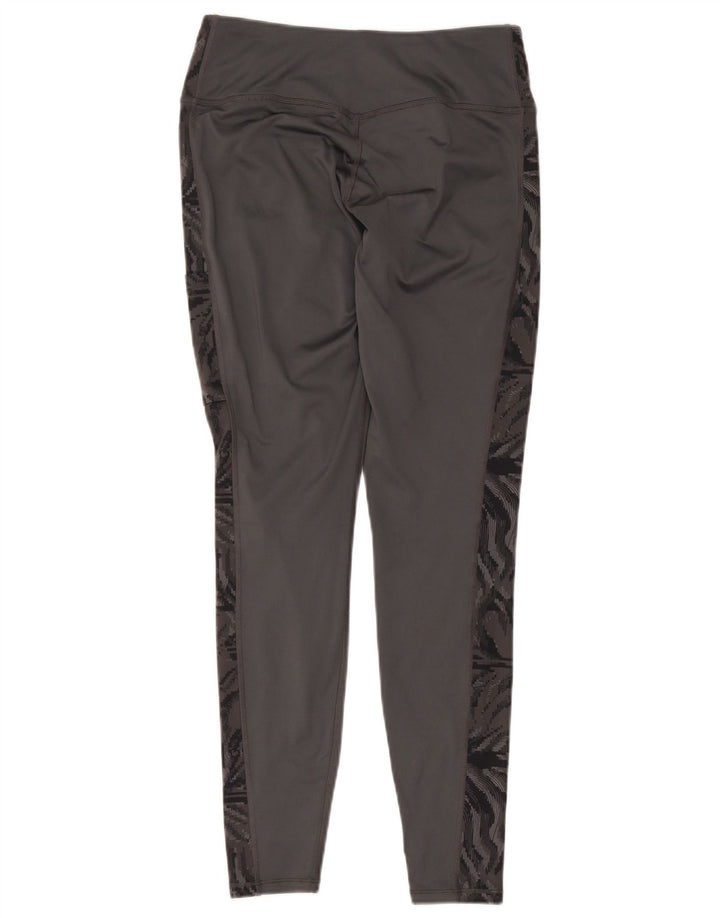 Asics Damen Leggings UK 14 Mittelgraues Polyester mit Tiermuster