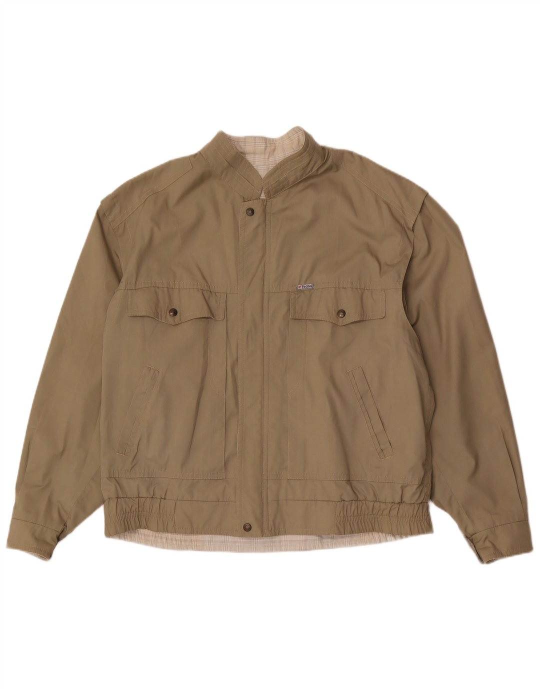Faciba Herren Wende-Bomberjacke IT 54 2X Khaki Polyester