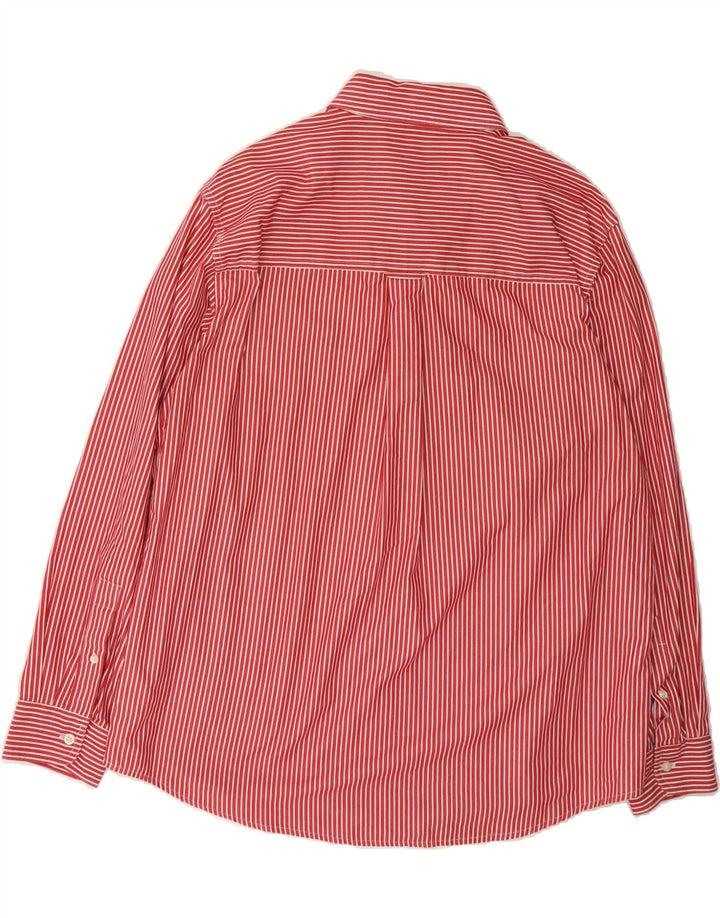 CHAPS Mens Shirt Large Red Striped Cotton Vintage Chaps and Second-Hand Chaps from Messina Hembry 