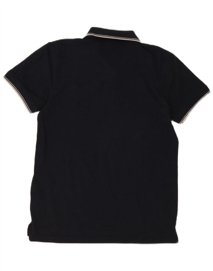 Renato Balestra Herren Poloshirt Große schwarze Baumwolle