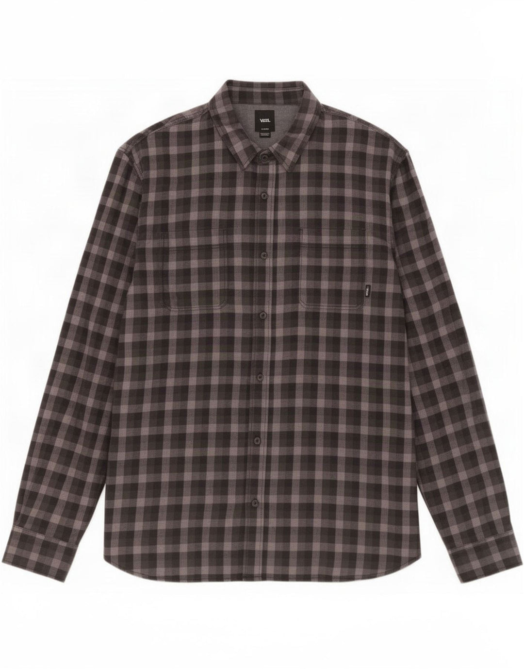 Vans Tailored Fit Flanellhemd für Herren, XL, Schwarz, Gingham-Baumwolle