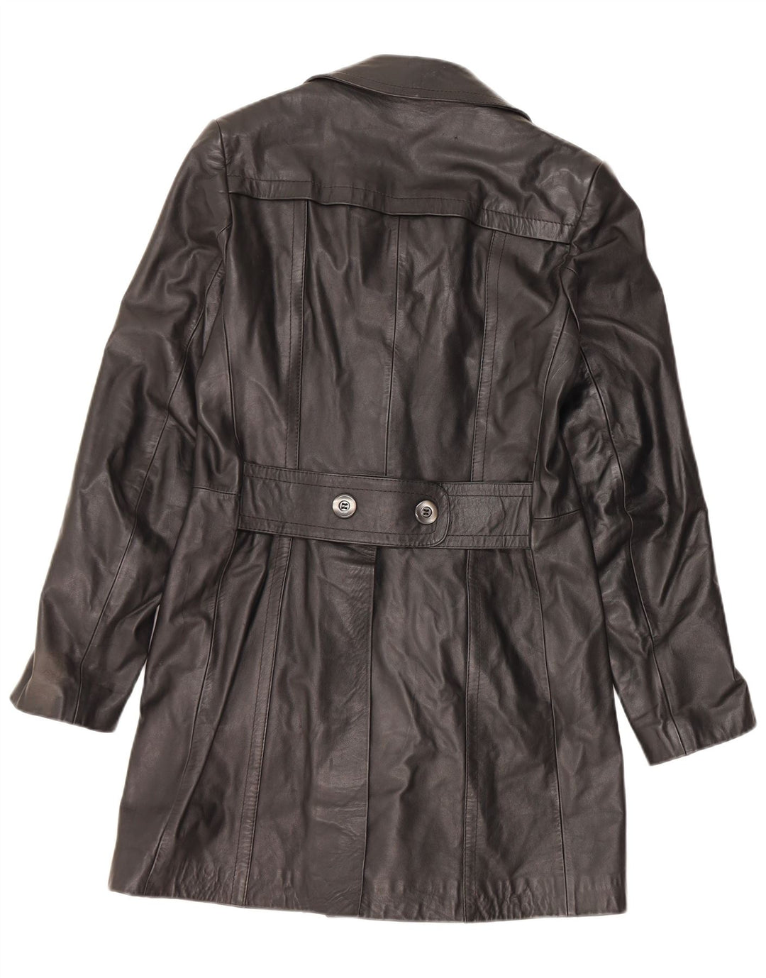 VINTAGE Herren Ledermantel IT 48 Mittelschwarzes Leder