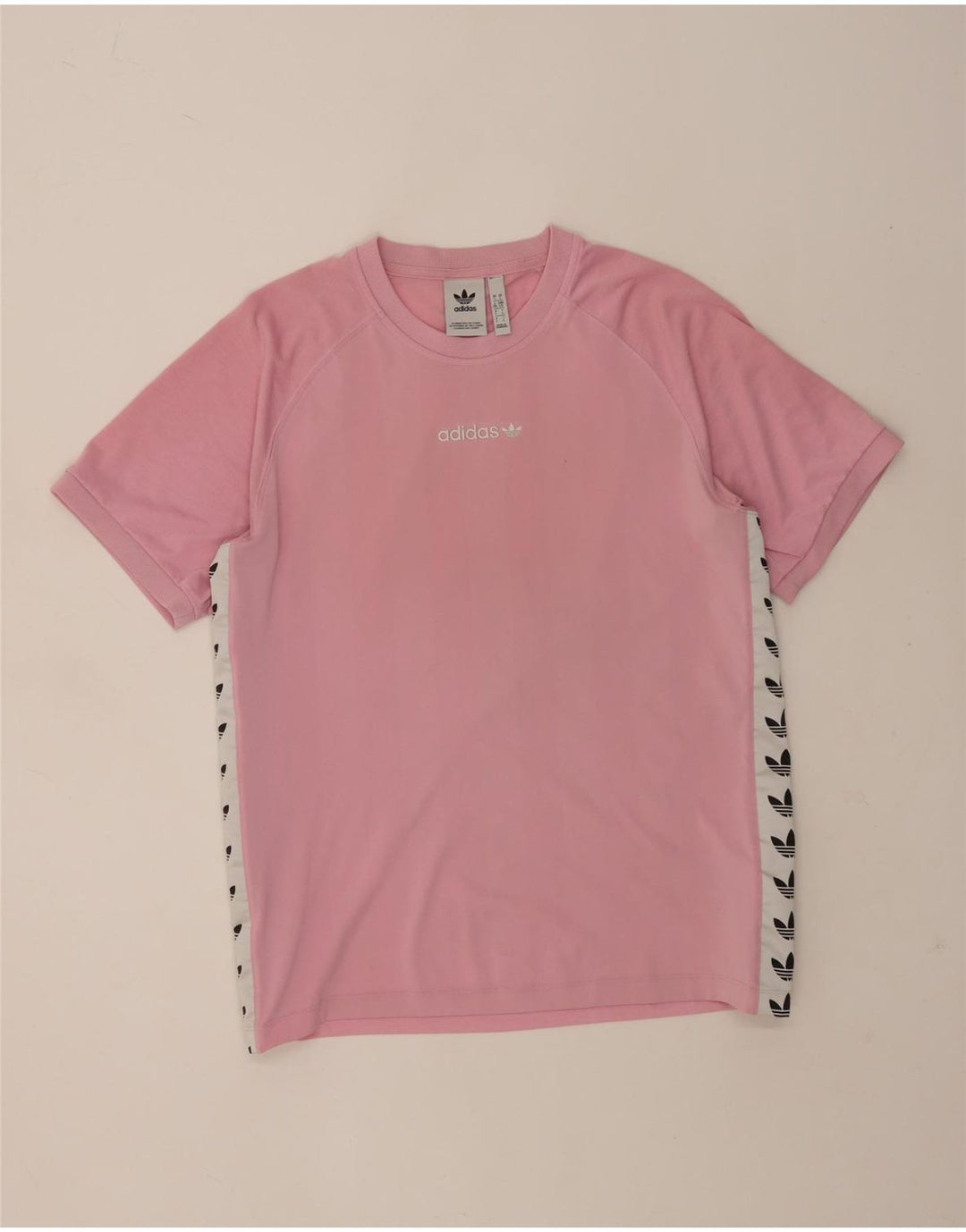 Adidas Herren-T-Shirt mit Grafik, groß, rosa, Farbblock-Polyester