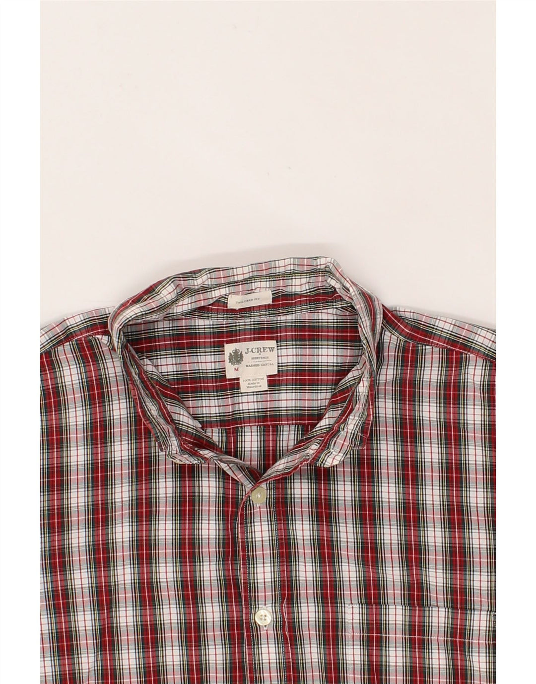 J. CREW Mens Tailored Fit Shirt Medium Multicoloured Check Cotton Vintage J. Crew and Second-Hand J. Crew from Messina Hembry 
