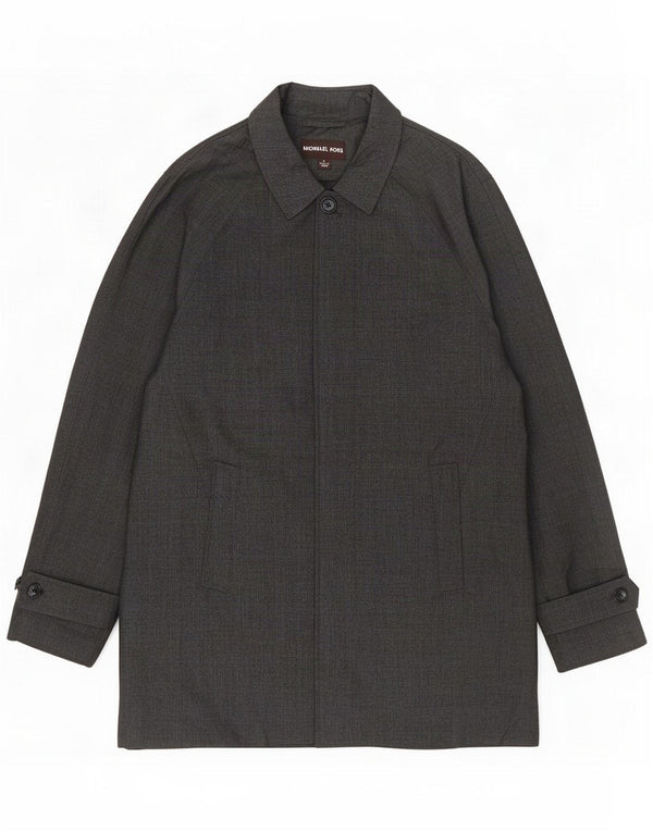 Michael Kors Herrenmantel UK 40 Large Grey Check Polyester