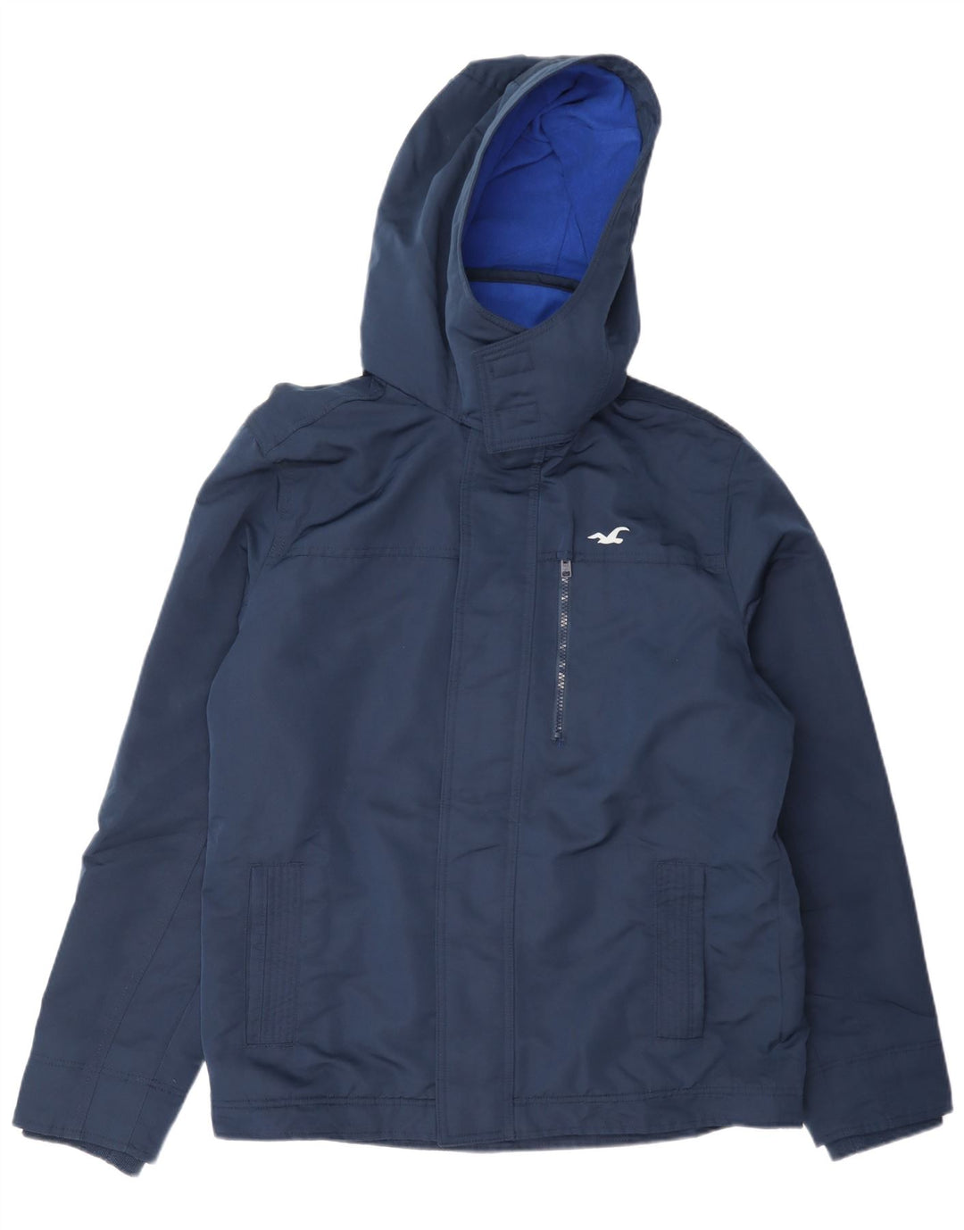 Hollister Herren-Windbreakerjacke mit Kapuze, UK 40, Größe L, Marineblau, Polyester