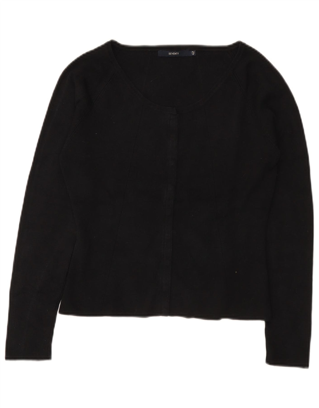 Seventy Damen Crop Cardigan Pullover IT 42 Mittelschwarze Seide