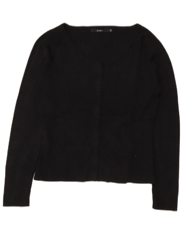 Seventy Damen Crop Cardigan Pullover IT 42 Mittelschwarze Seide