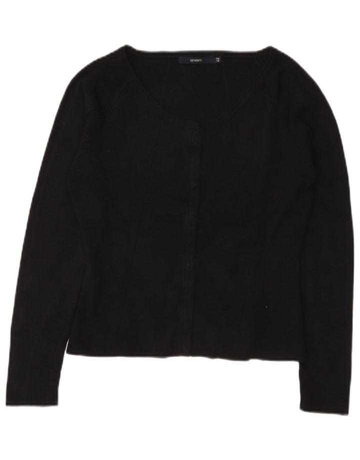 Seventy Damen Crop Cardigan Pullover IT 42 Mittelschwarze Seide