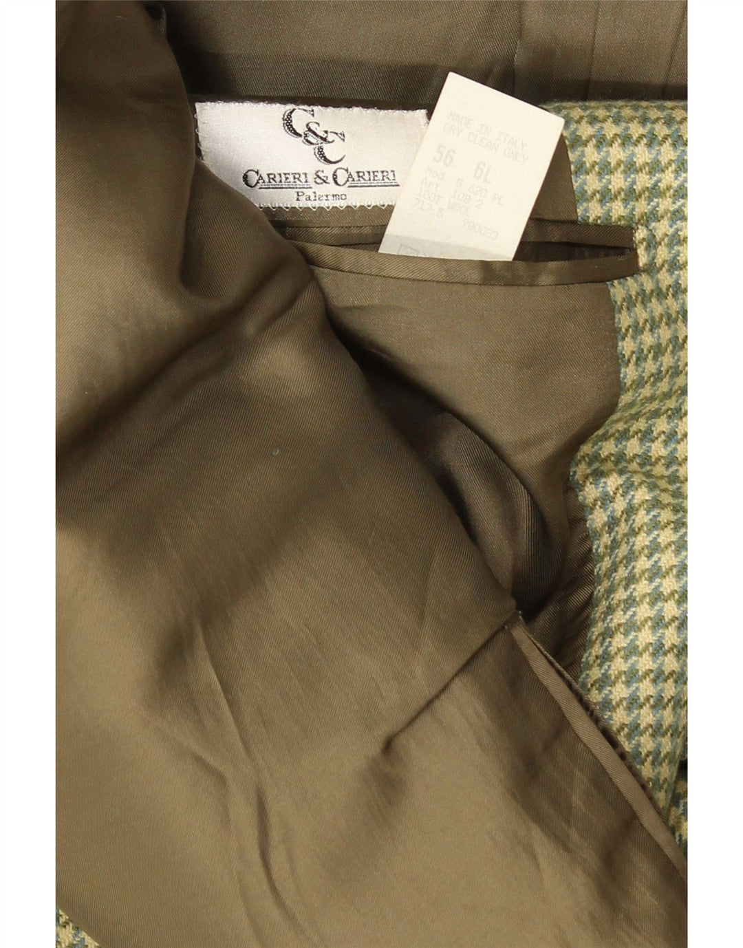 Carieri&Carieri Herren 2-Knopf-Blazerjacke IT 56 3XL Grüner Hahnentritt