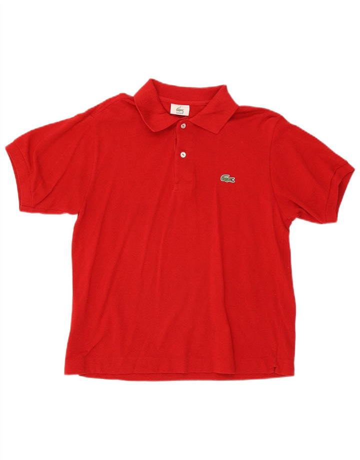 Lacoste Herren-Poloshirt, Größe 3, klein, rote Baumwolle