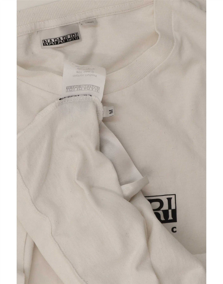 Napapijri Herren-T-Shirt mit Grafik, mittelweiße Baumwolle