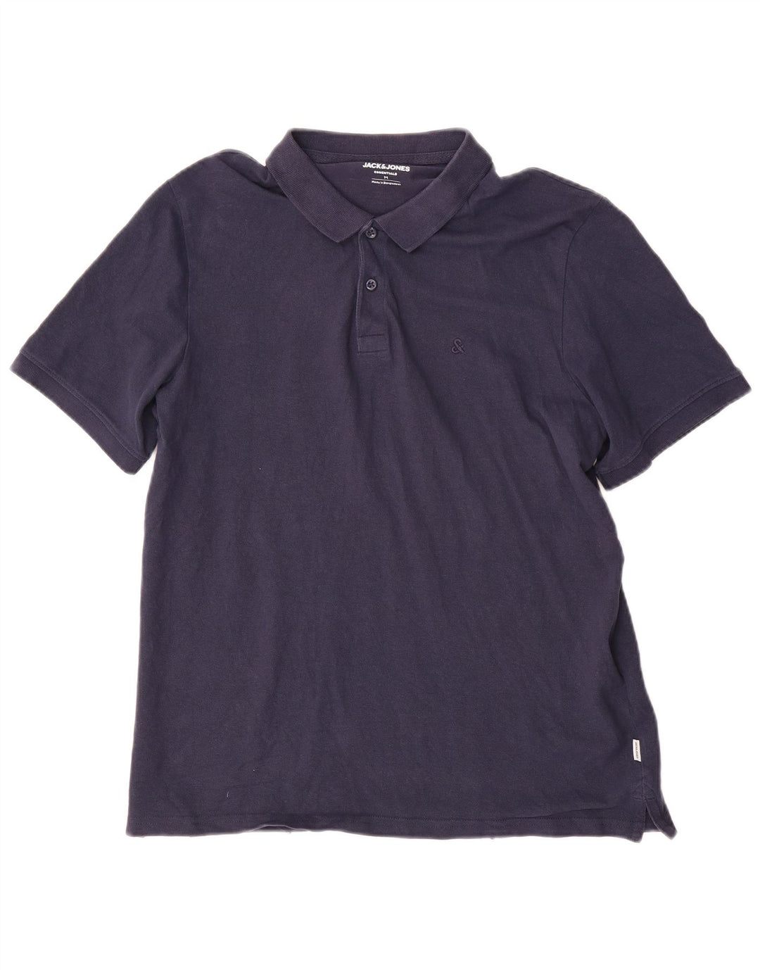 Jack & Jones Herren-Poloshirt, mittelmarineblaue Baumwolle