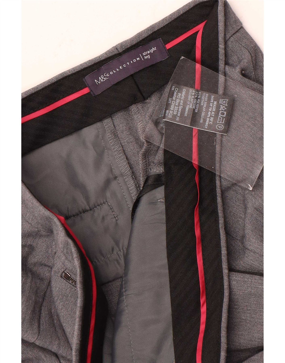 Marks & Spencer Damen gerade Anzughose UK 12 Medium W30 L28 Grau