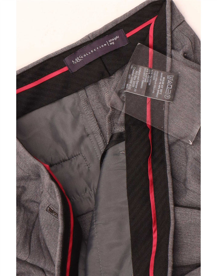 Marks & Spencer Damen gerade Anzughose UK 12 Medium W30 L28 Grau