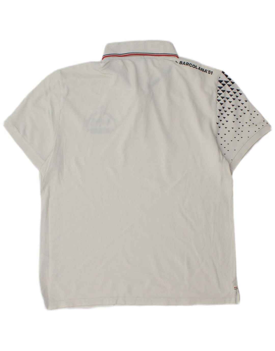 North Sails Herren-Poloshirt mit grafischer regulärer Passform, groß, weiß gepunktet, Baumwolle