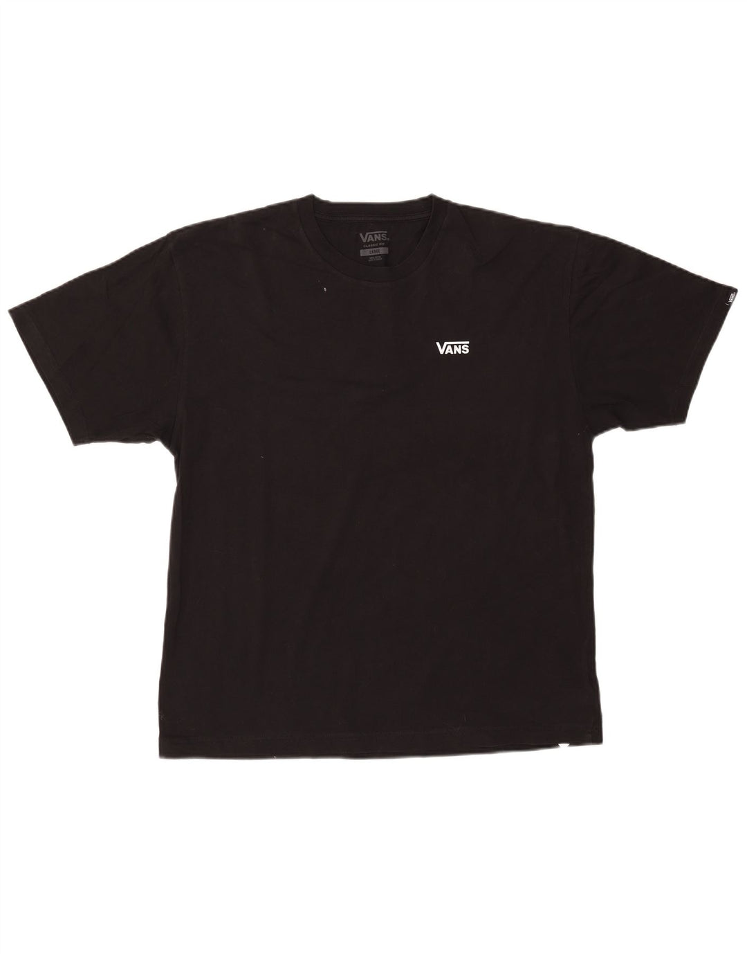 VANS Herren-T-Shirt mit klassischer Passform, groß, aus schwarzer Baumwolle