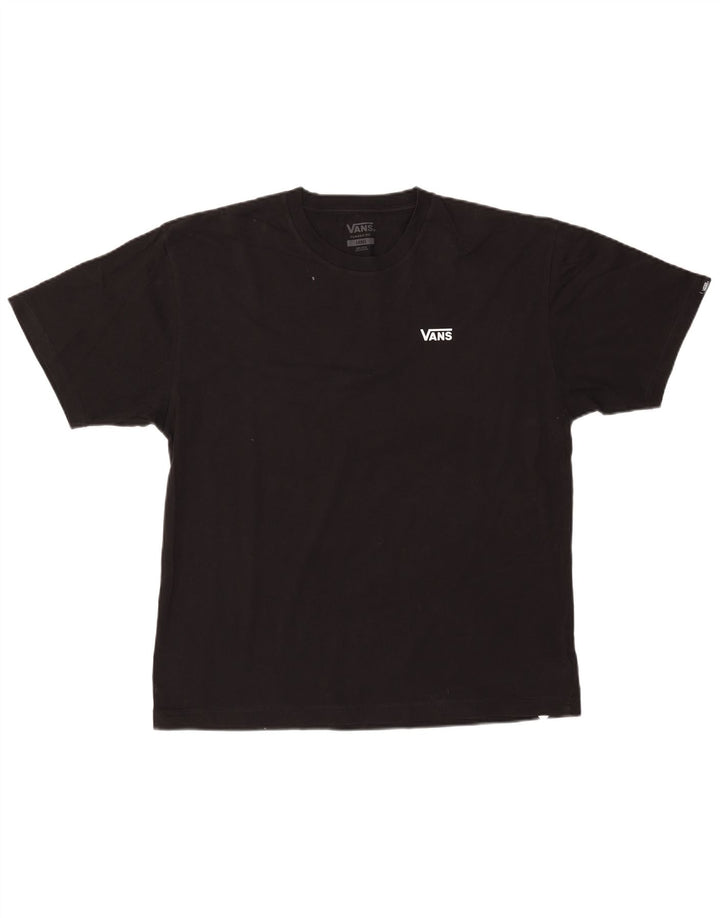 VANS Herren-T-Shirt mit klassischer Passform, groß, aus schwarzer Baumwolle