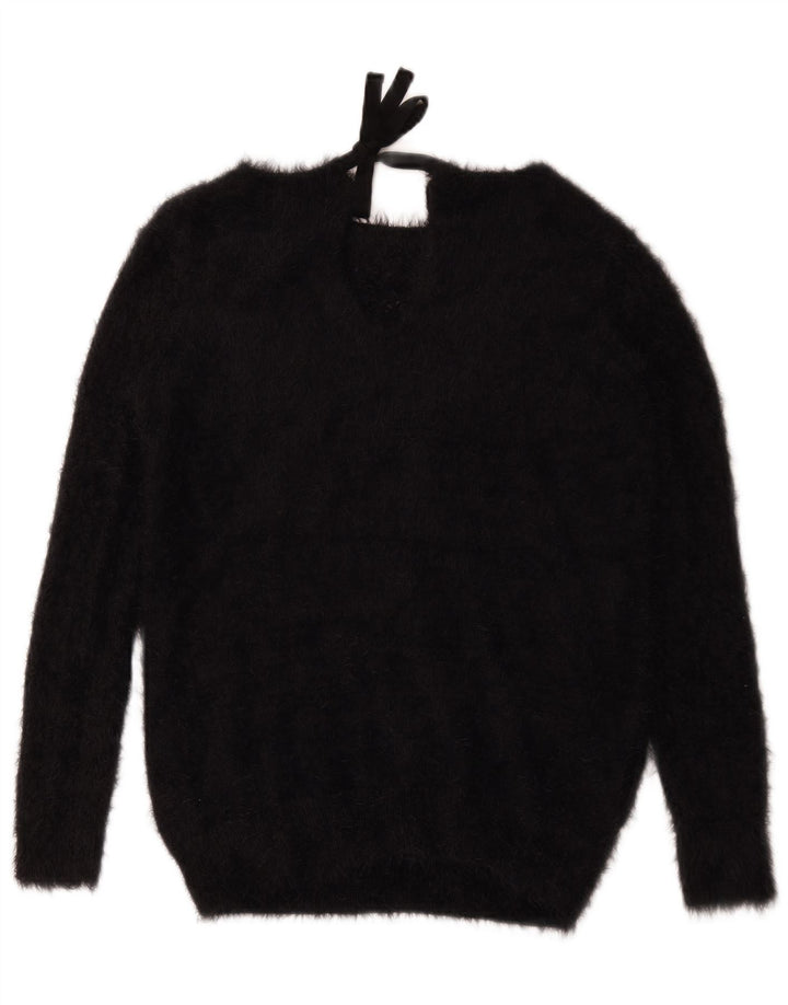 Oasis Damen-Pullover mit U-Boot-Ausschnitt, Gr. 10, Größe S, Schwarz, Polyamid