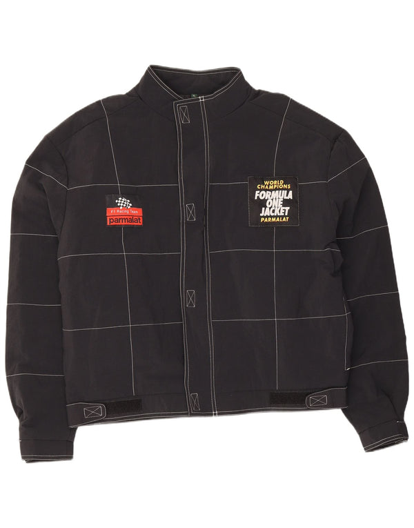 Parmalat Herren Formula One Graphic Racer Jacke UK 42 XL Schwarz Nylon