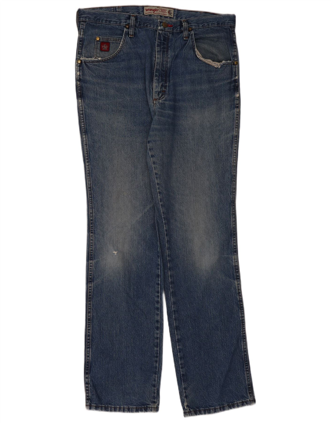 WRANGLER Herren Straight Jeans W36 L34 Blaue Baumwolle