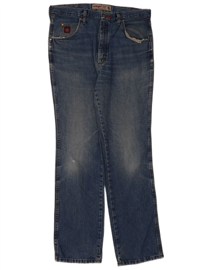 WRANGLER Herren Straight Jeans W36 L34 Blaue Baumwolle
