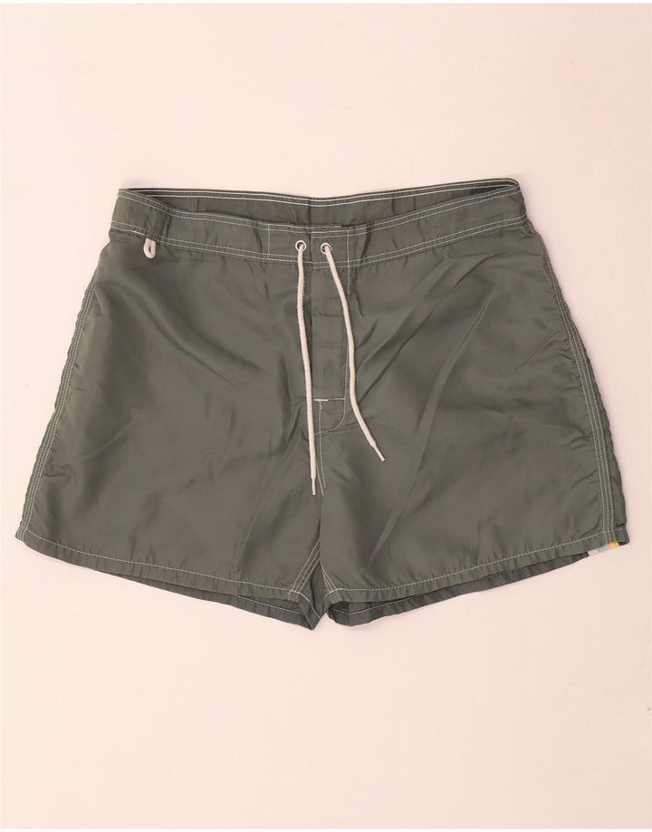 Sundek Herren-Badeshorts aus mittelgrauem Nylon
